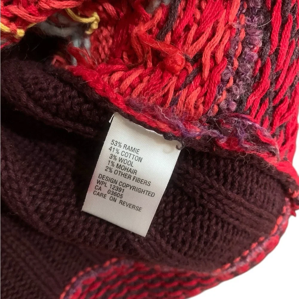 Northern Isles cotton blend button up sweater vest in autumnal colors size large - Picture 10 of 11